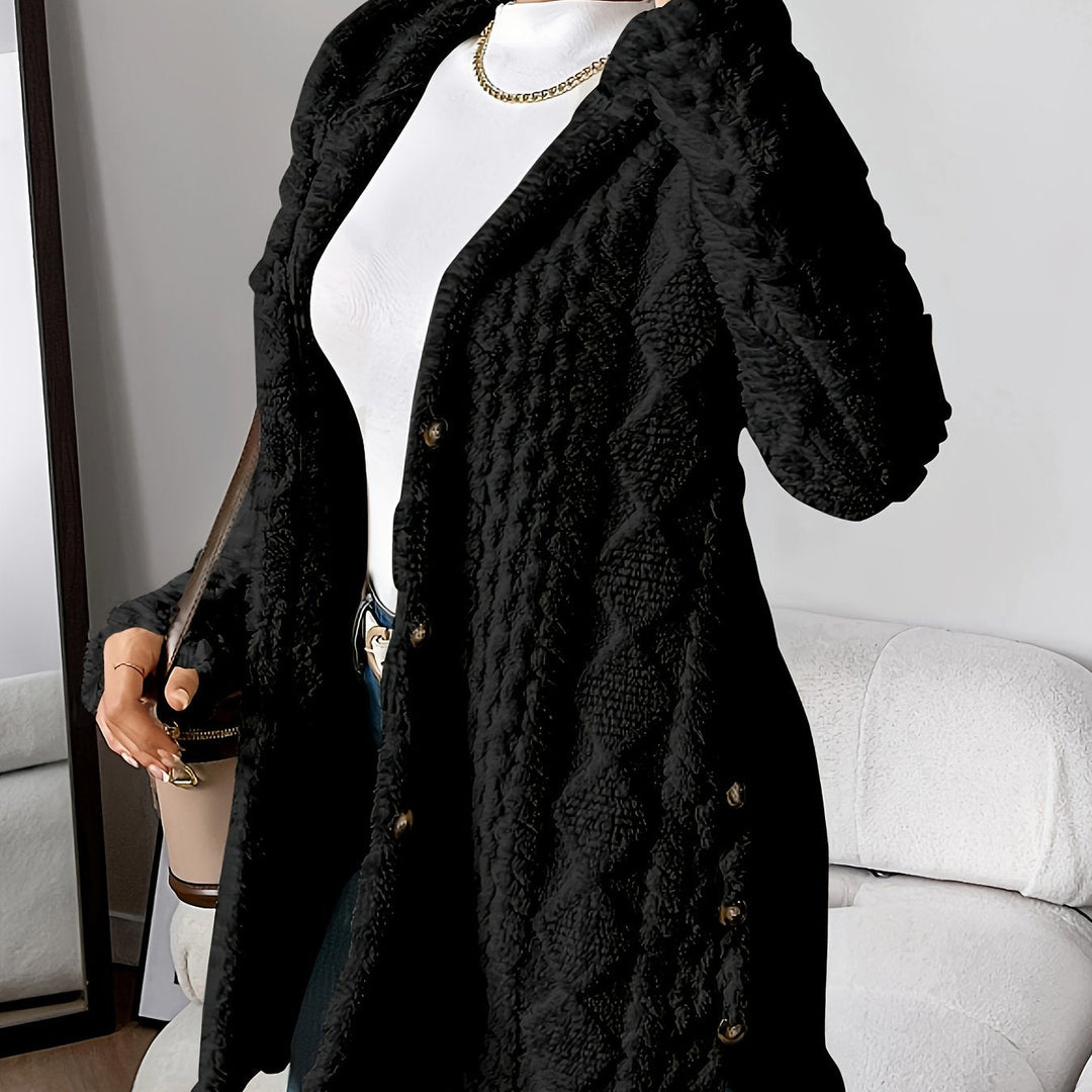 Mune | Women's Teddy jacket with hood and button closure