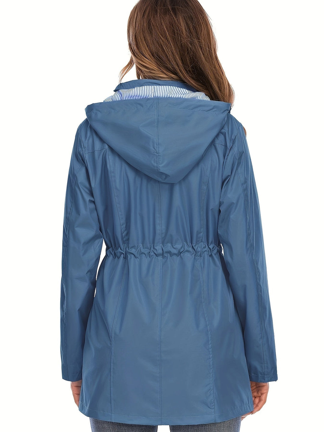 Mune | Mid-length raincoat with hood & zipper for city & rain
