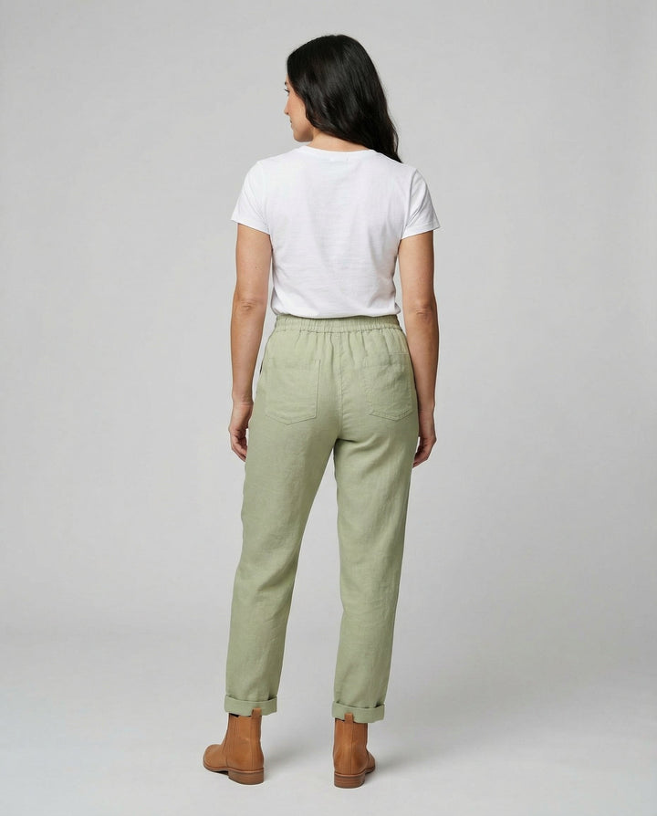 Airy women's linen trousers summer