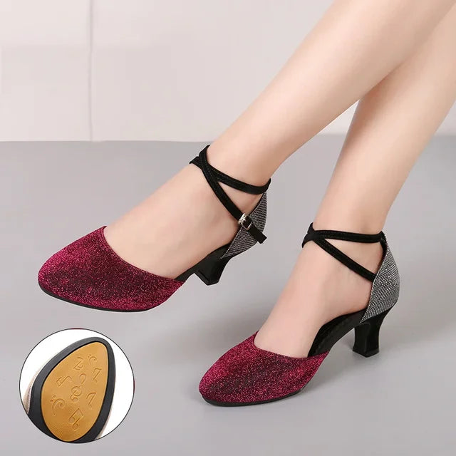 Mune | Elegant Glitter Chic Heels (3 5 Cm) Sandals for Women