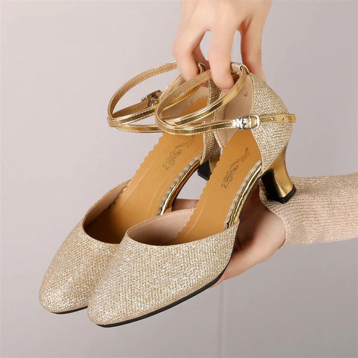 Mune | Elegant Glitter Chic Heels (3 5 Cm) Sandals for Women
