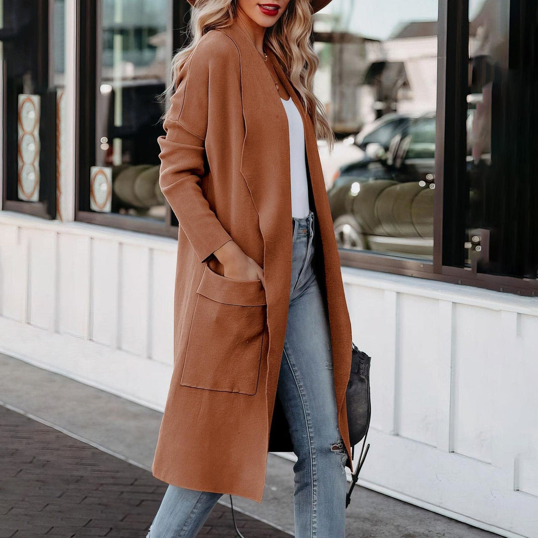 Mune | Women's Casual Long Cardigan with Pockets and Open Front