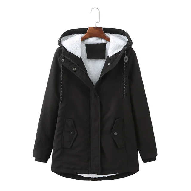 Mune | Women’s parka jacket with hood and warm lining