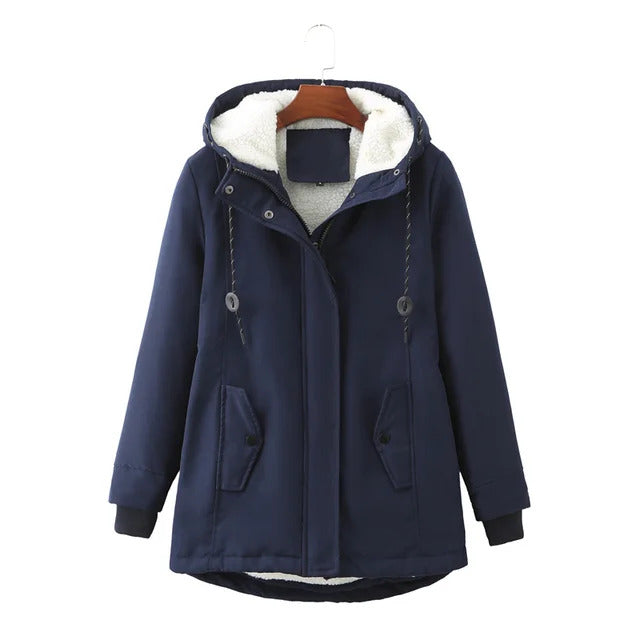 Mune | Women’s parka jacket with hood and warm lining