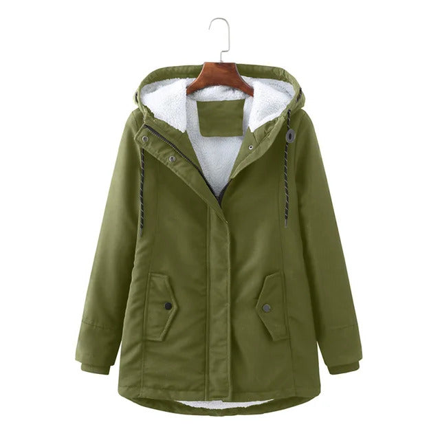 Mune | Women’s parka jacket with hood and warm lining