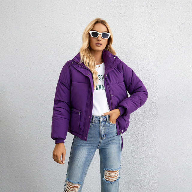 Mune | Women's Lightweight Winter Jacket with Zipper and High Collar