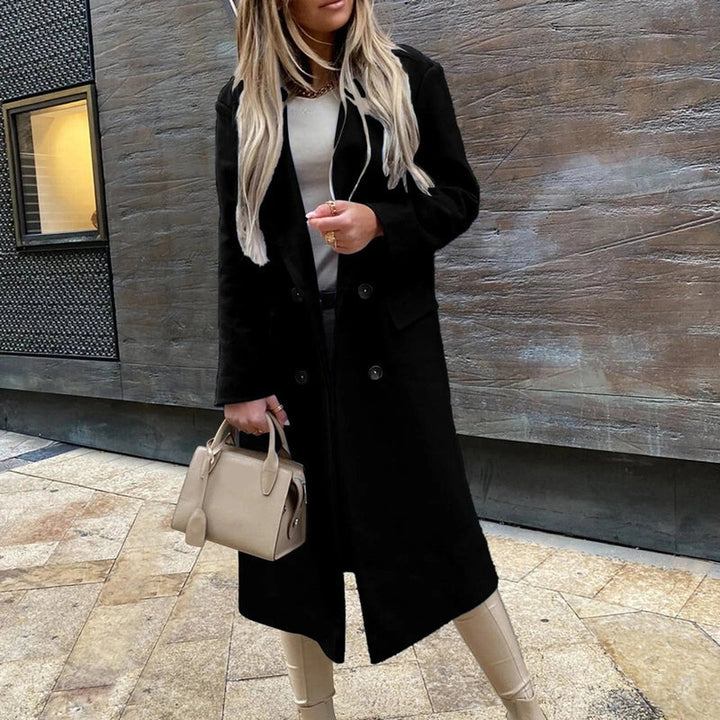 Mune | Women's Trench Coat with Double Button Placket and Long Fit