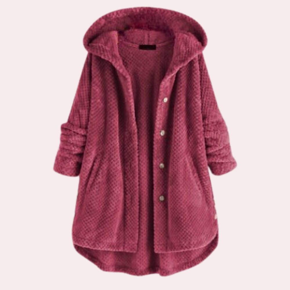 Mune | Women's Warm Fleece Jacket with Hood and Long Sleeves