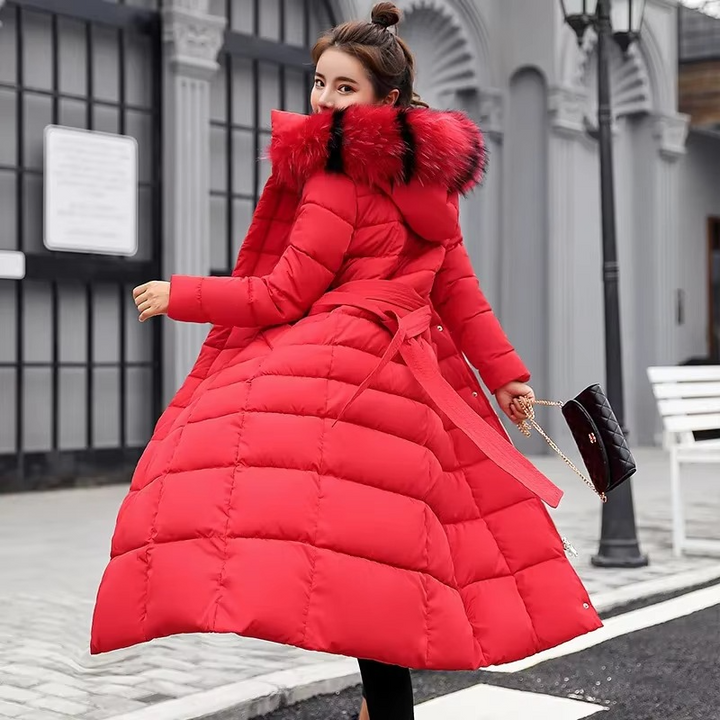 Mune | Women's Long Winter Jacket with Fur Collar