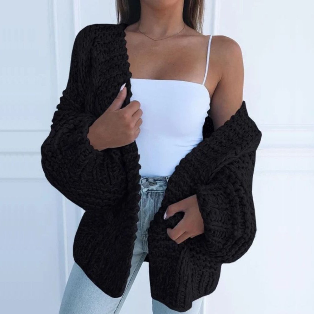 Mune | Women's knit cardigan with a relaxed fit and thick texture