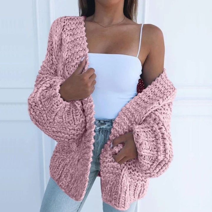 Mune | Women's knit cardigan with a relaxed fit and thick texture