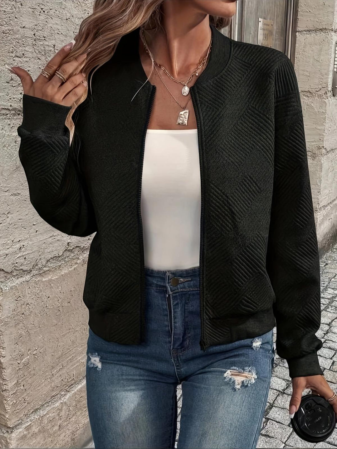 Mune | Stylish Women's Zip up Jacket for Autumn Fashion