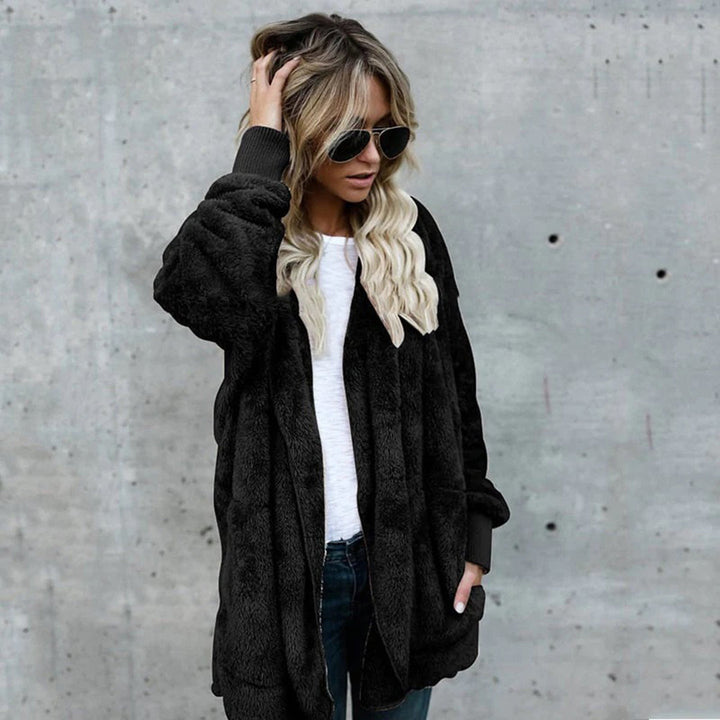 Mune | Women's Elegant Long Cardigan with Long Sleeves Made of Fleece
