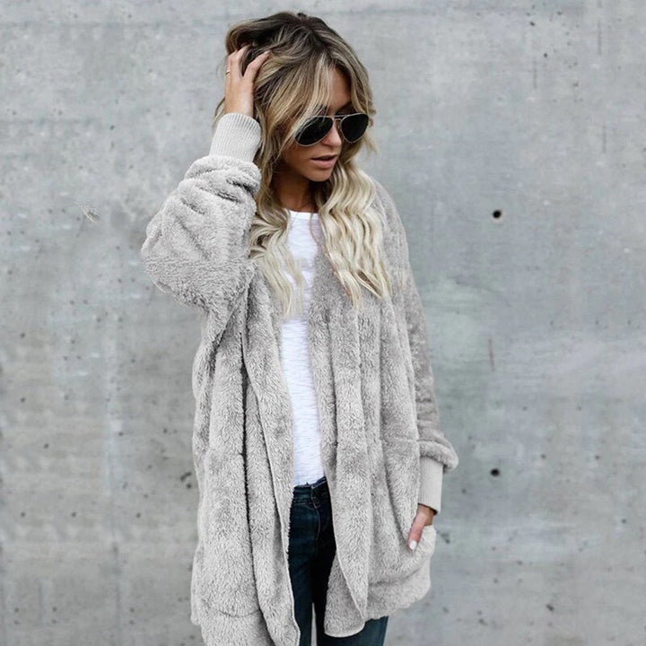 Mune | Women's Elegant Long Cardigan with Long Sleeves Made of Fleece