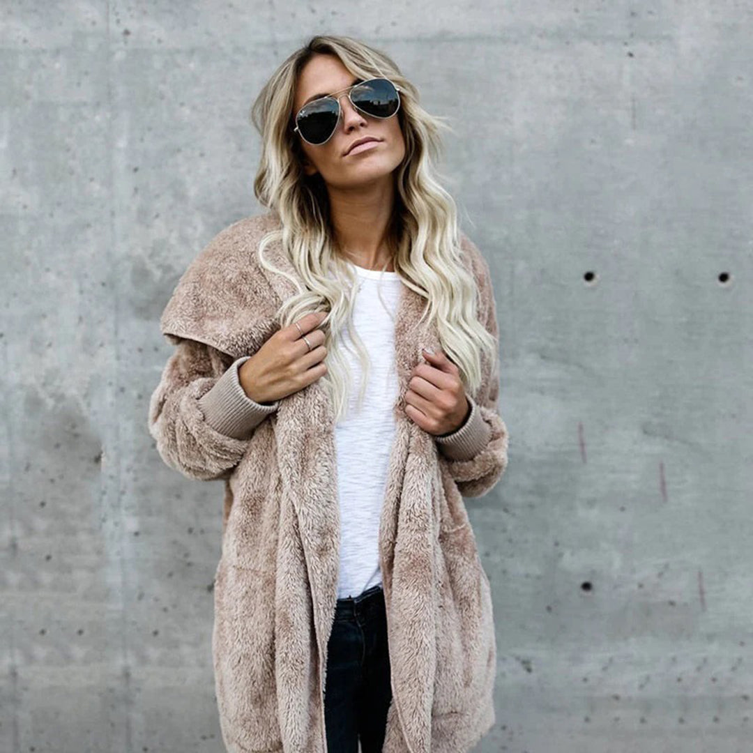 Mune | Women's Elegant Long Cardigan with Long Sleeves Made of Fleece