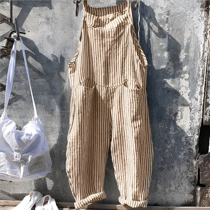 Mune | White Vintage Overalls Unisex Adjustable with Pockets