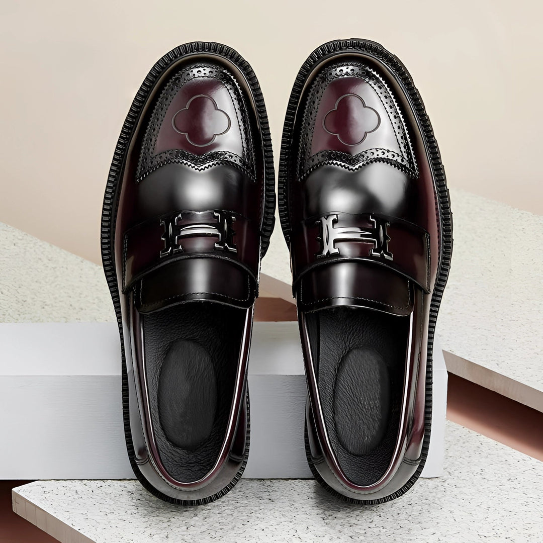 Mune | Burgundy Leather Loafer Men Designer Thick Sole