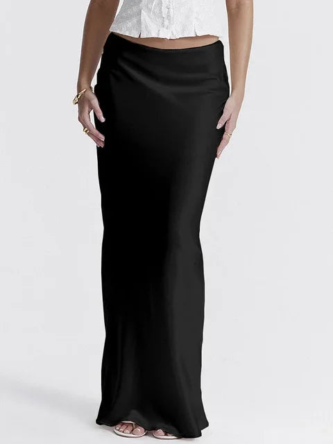 Elegant Maxi Skirt made of Satin