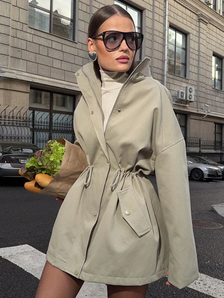 Mune | Trench Coat - Elegant & Comfortable Coat with Tie Belt and Classic Collar for Autumn