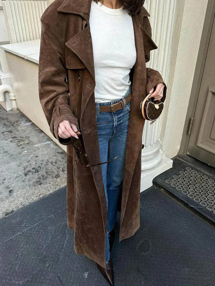 Mune | Suede Trench Coat