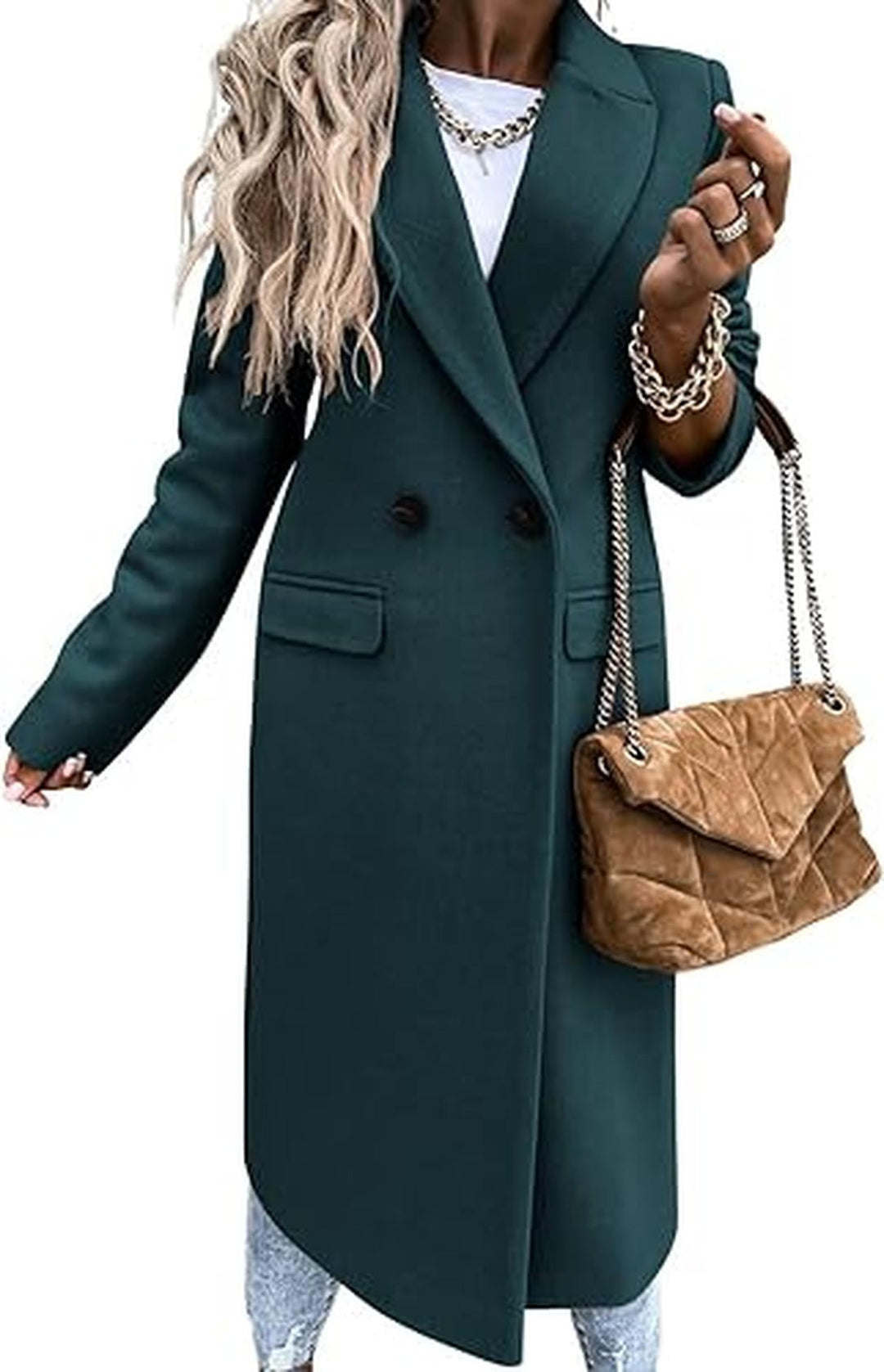 Mune | Trendy Women's Winter Coat with Double Row of Buttons