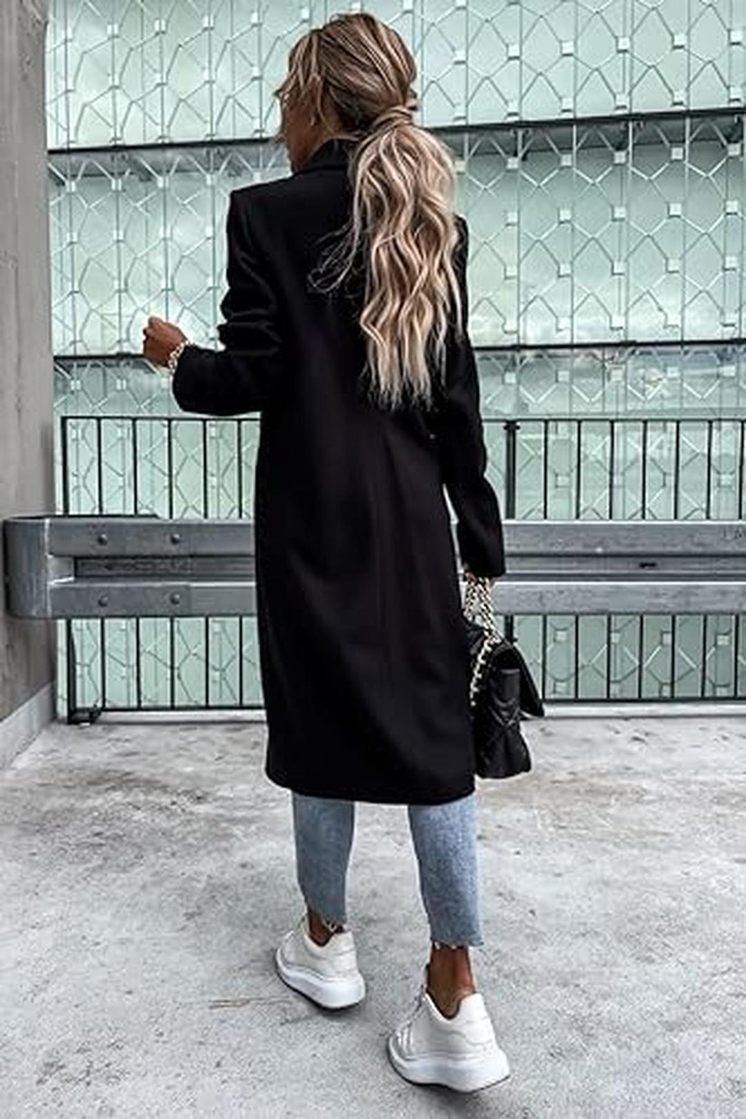 Mune | Trendy Women's Winter Coat with Double Row of Buttons