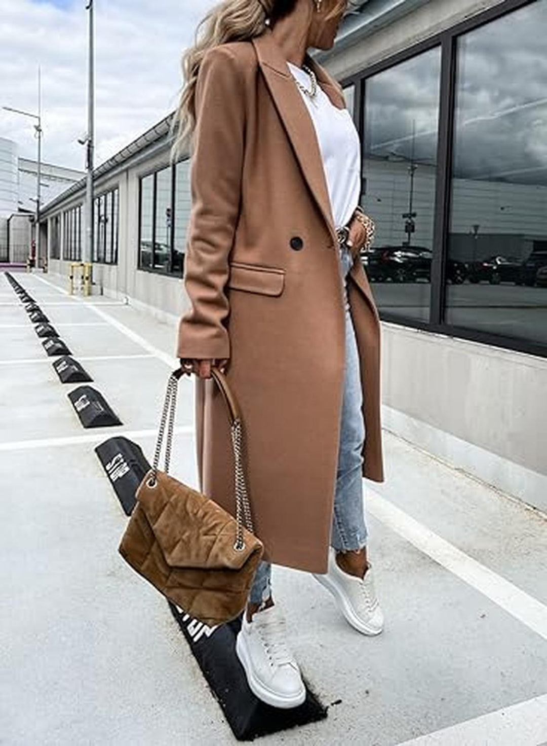 Mune | Trendy Women's Winter Coat with Double Row of Buttons