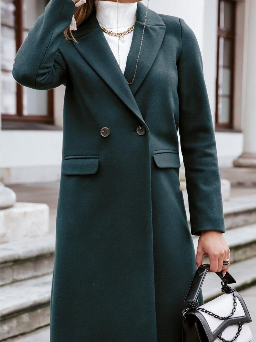 Mune | Trendy Women's Winter Coat with Double Row of Buttons