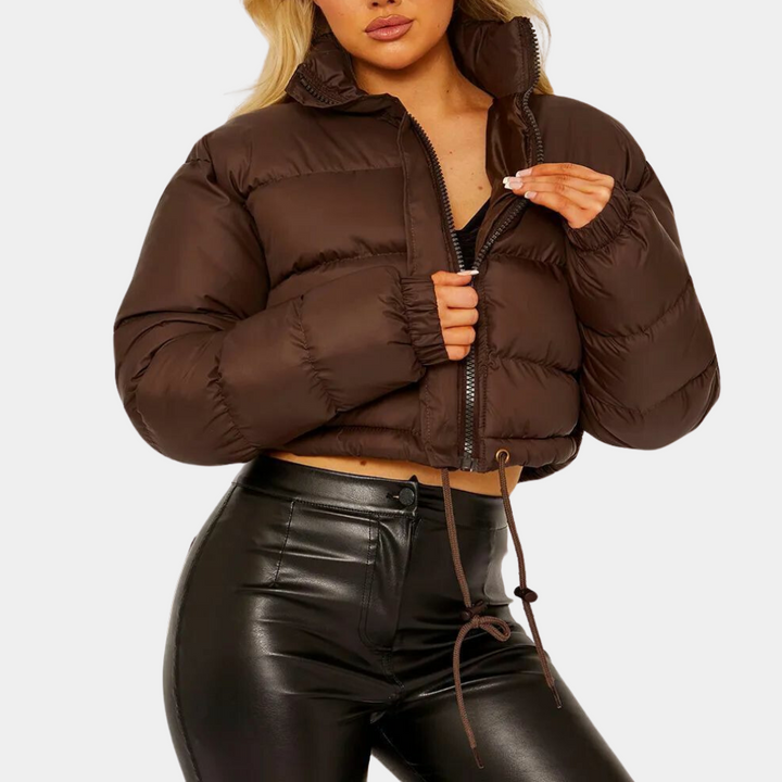 Mune | Women's Trendy Puffer Jacket in Short Model with High Collar