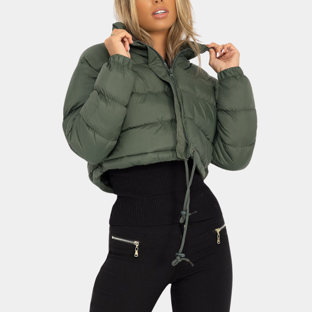 Mune | Women's Trendy Puffer Jacket in Short Model with High Collar