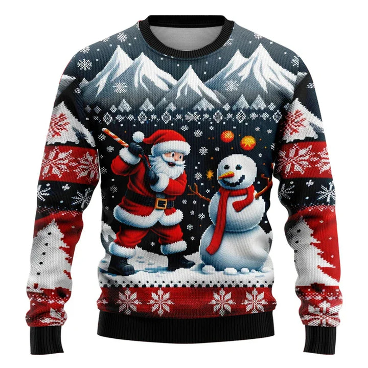 Mune | Christmas Sweater - Unisex 3D Snowman & Santa Design with Comfortable Fit