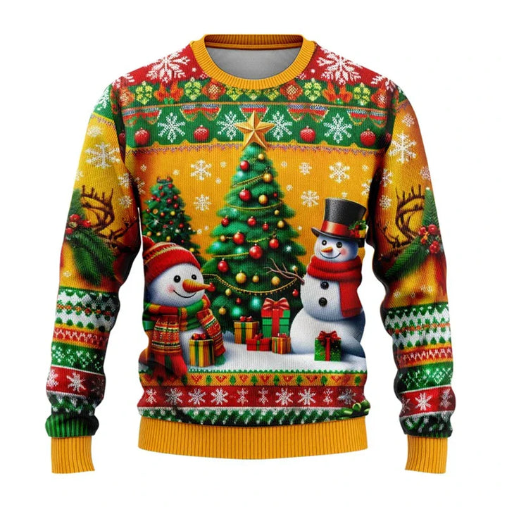 Mune | Christmas Sweater - Unisex 3D Snowman & Santa Design with Comfortable Fit