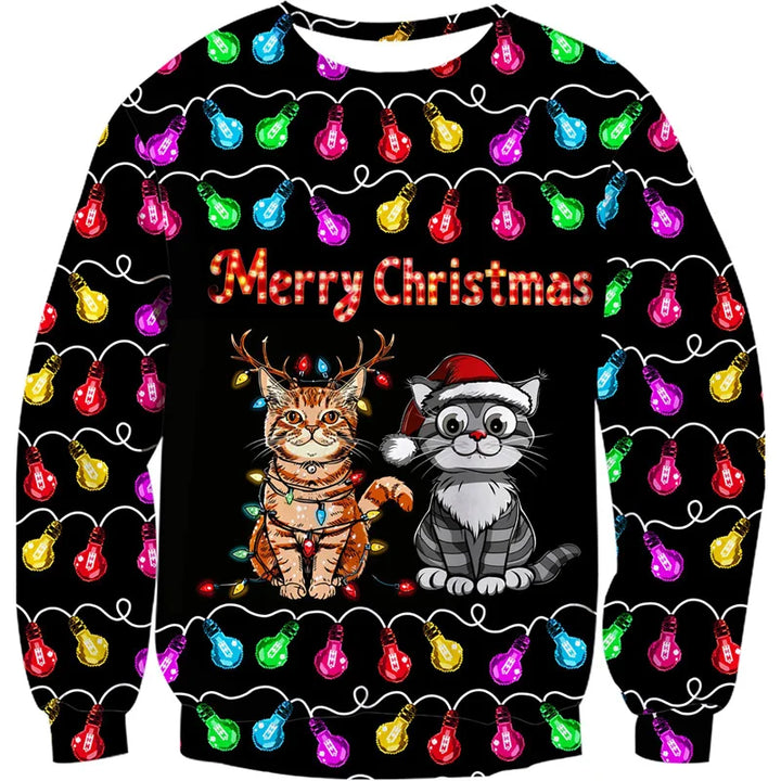 Mune | Unisex Sweatshirt - Comfortable 3D Cat & Dog Design for Animal Lovers