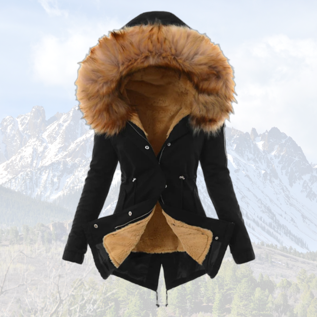 Mune | Thermally Insulated Winter Jacket Stylish Winter Coat with Faux Fur Hood