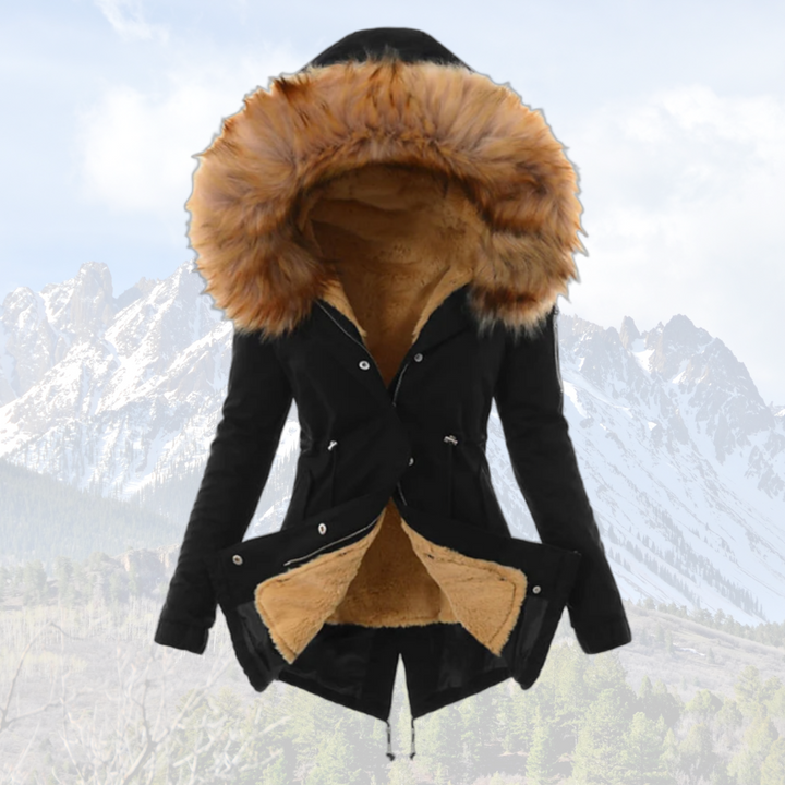 Mune | Thermally Insulated Winter Jacket Stylish Winter Coat with Faux Fur Hood