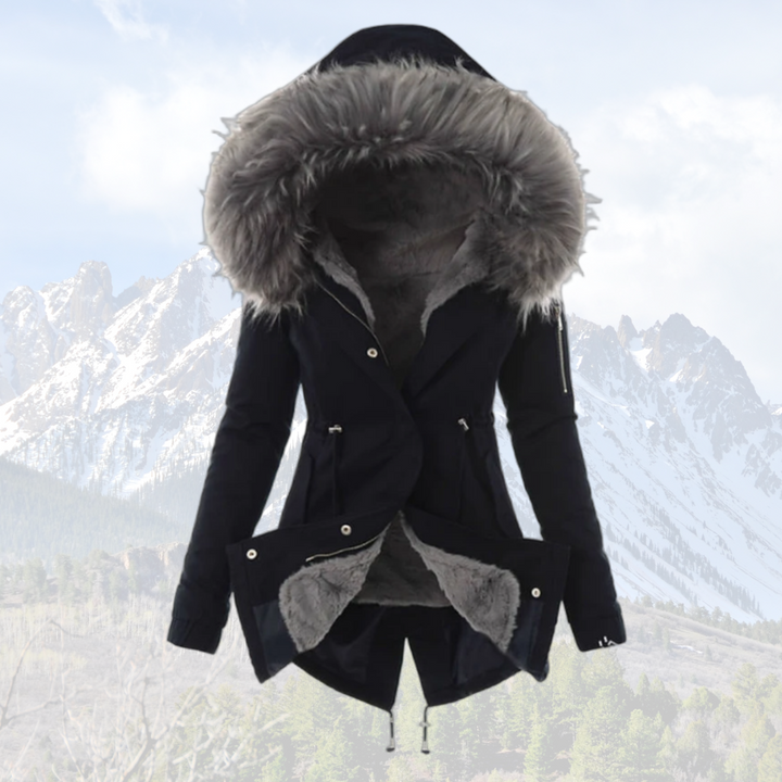 Mune | Thermally Insulated Winter Jacket Stylish Winter Coat with Faux Fur Hood