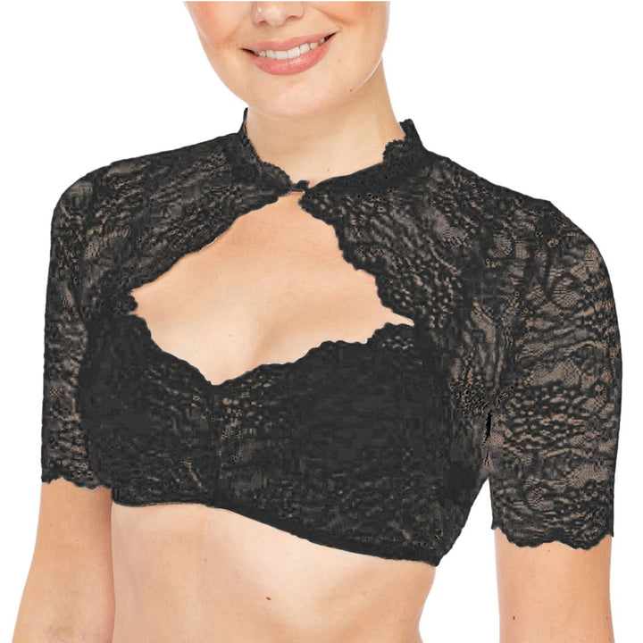 Mune Fashion | Dirndl blouse with lace pattern and seductive neckline for Oktoberfest