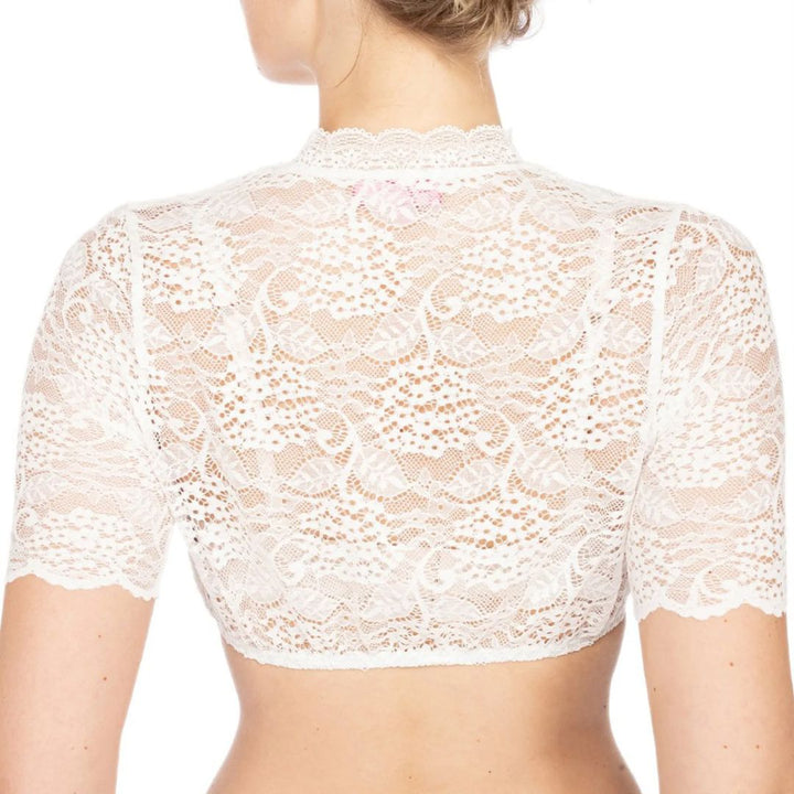 Mune Fashion | Dirndl blouse with lace pattern and seductive neckline for Oktoberfest
