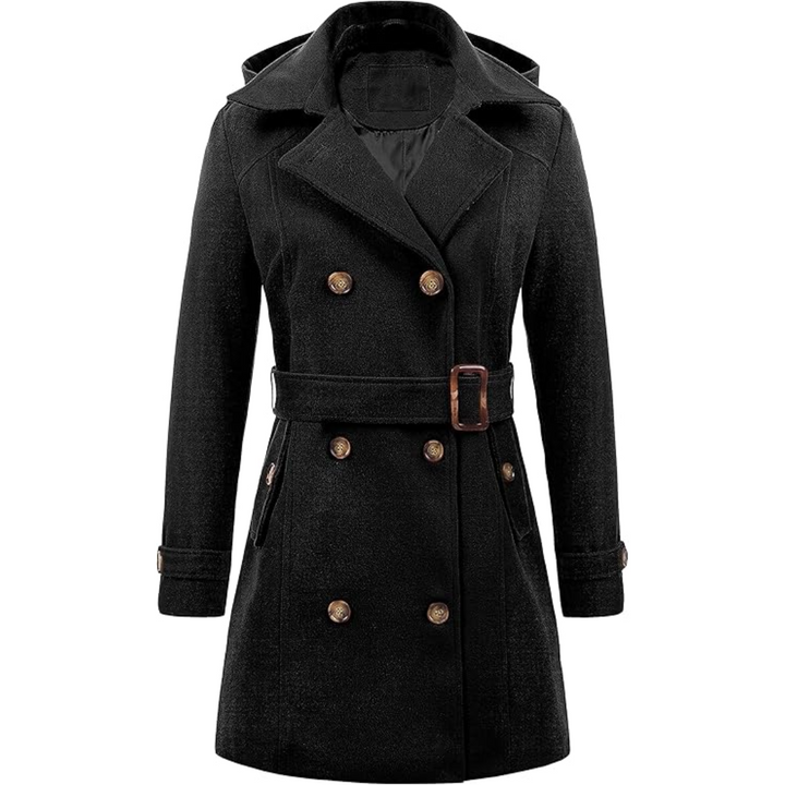 Mune | Quilted Winter Trench Coat with Hood