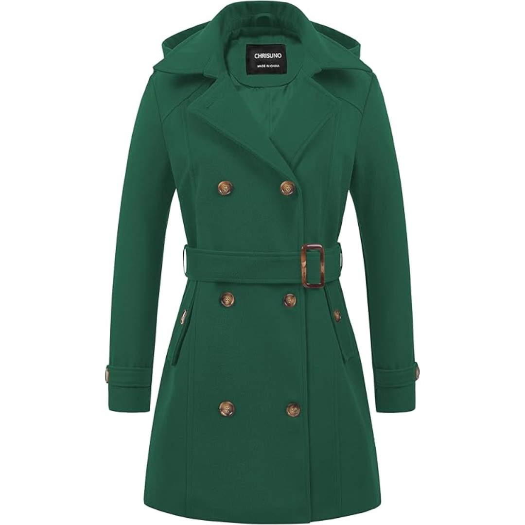 Mune | Quilted Winter Trench Coat with Hood