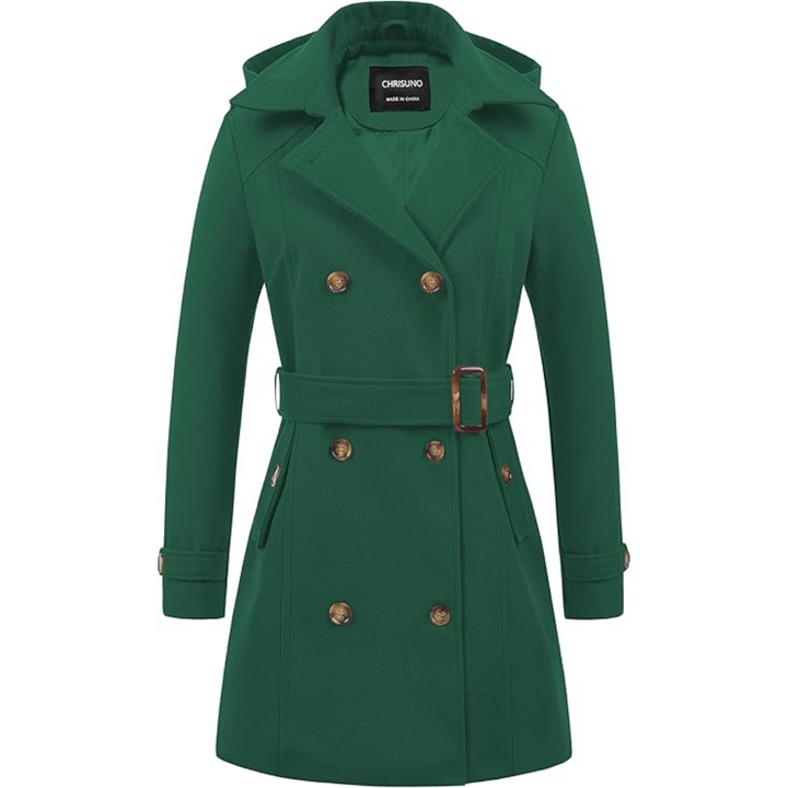 Mune | Quilted Winter Trench Coat with Hood