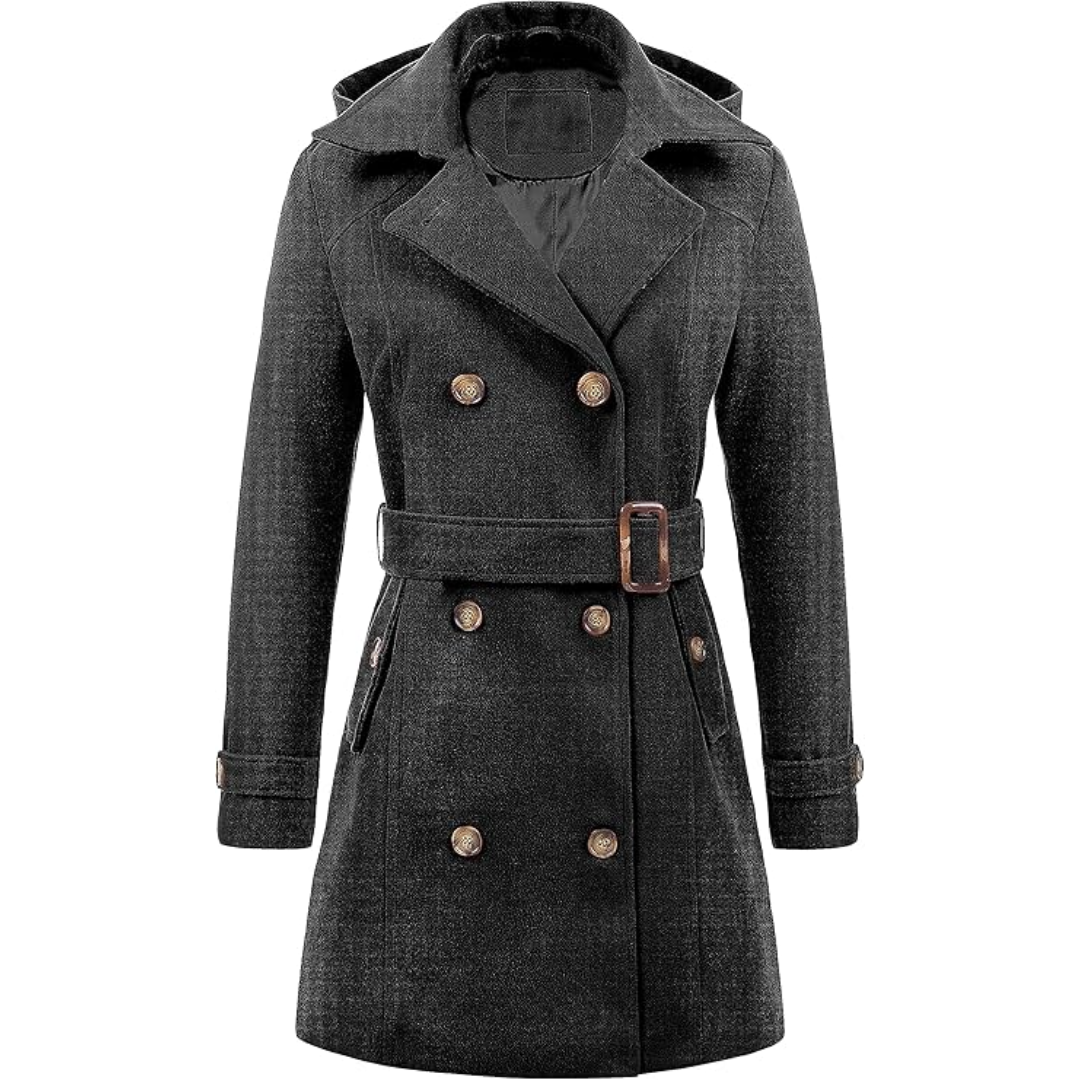 Mune | Quilted Winter Trench Coat with Hood