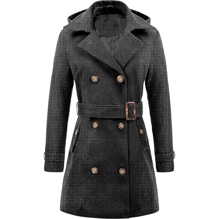 Mune | Quilted Winter Trench Coat with Hood
