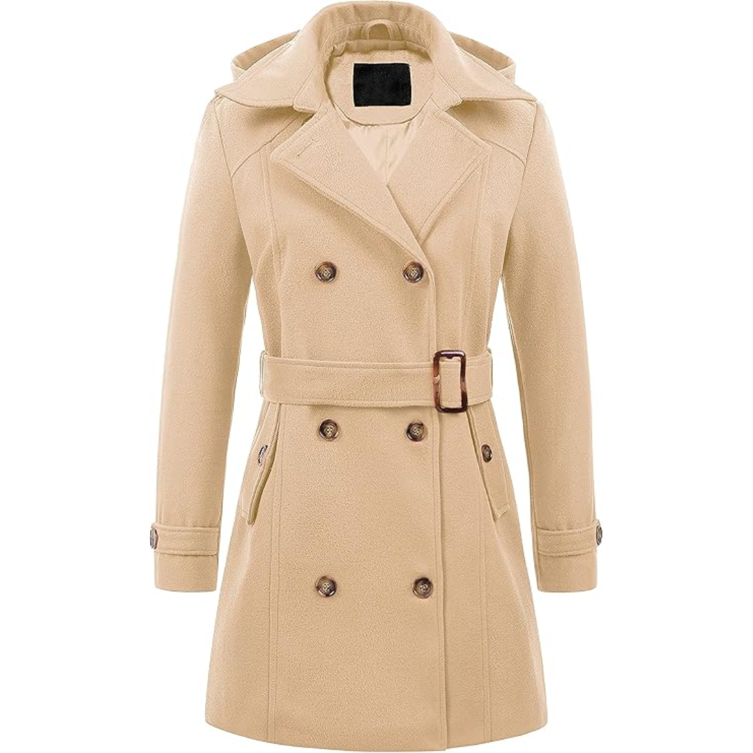 Mune | Quilted Winter Trench Coat with Hood