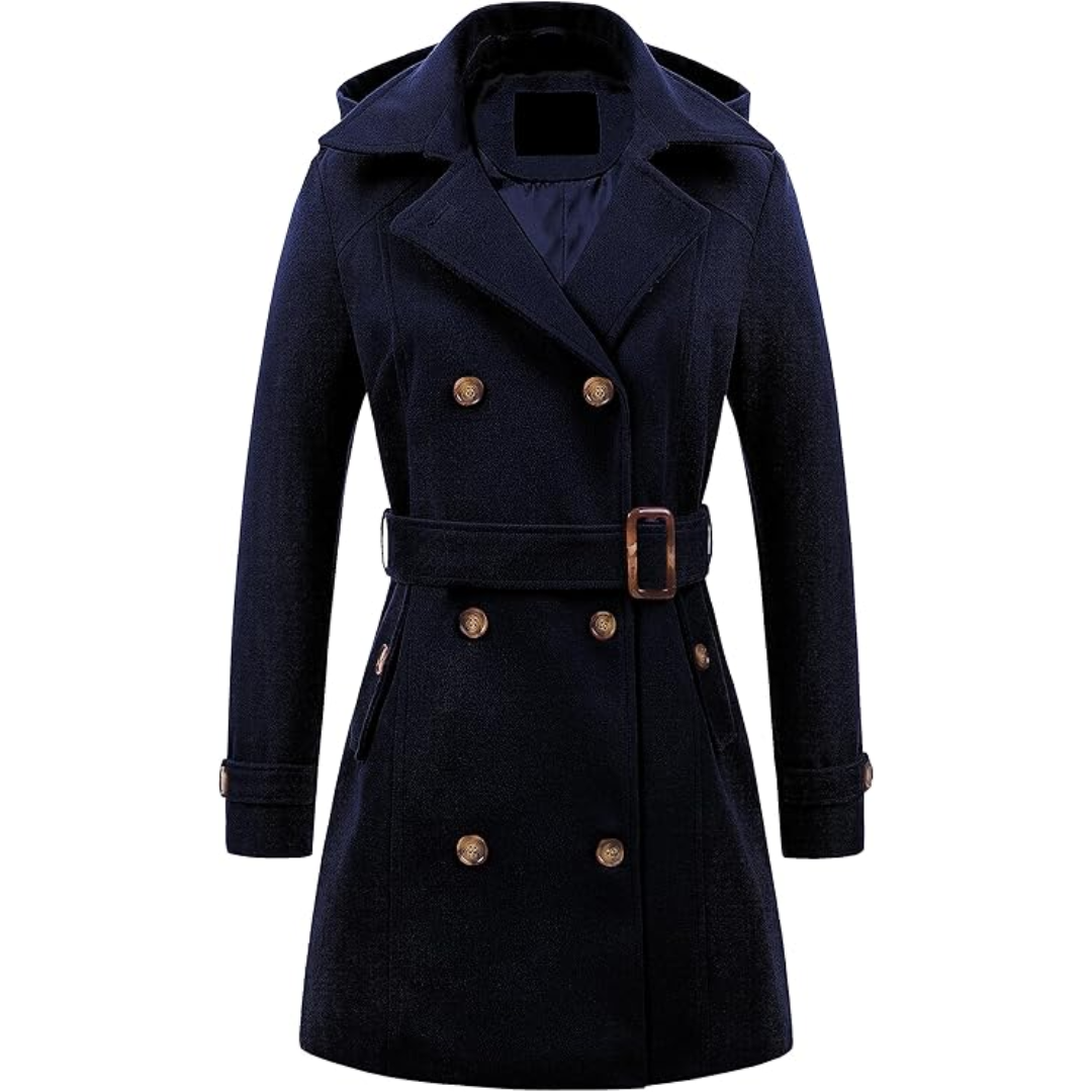 Mune | Quilted Winter Trench Coat with Hood