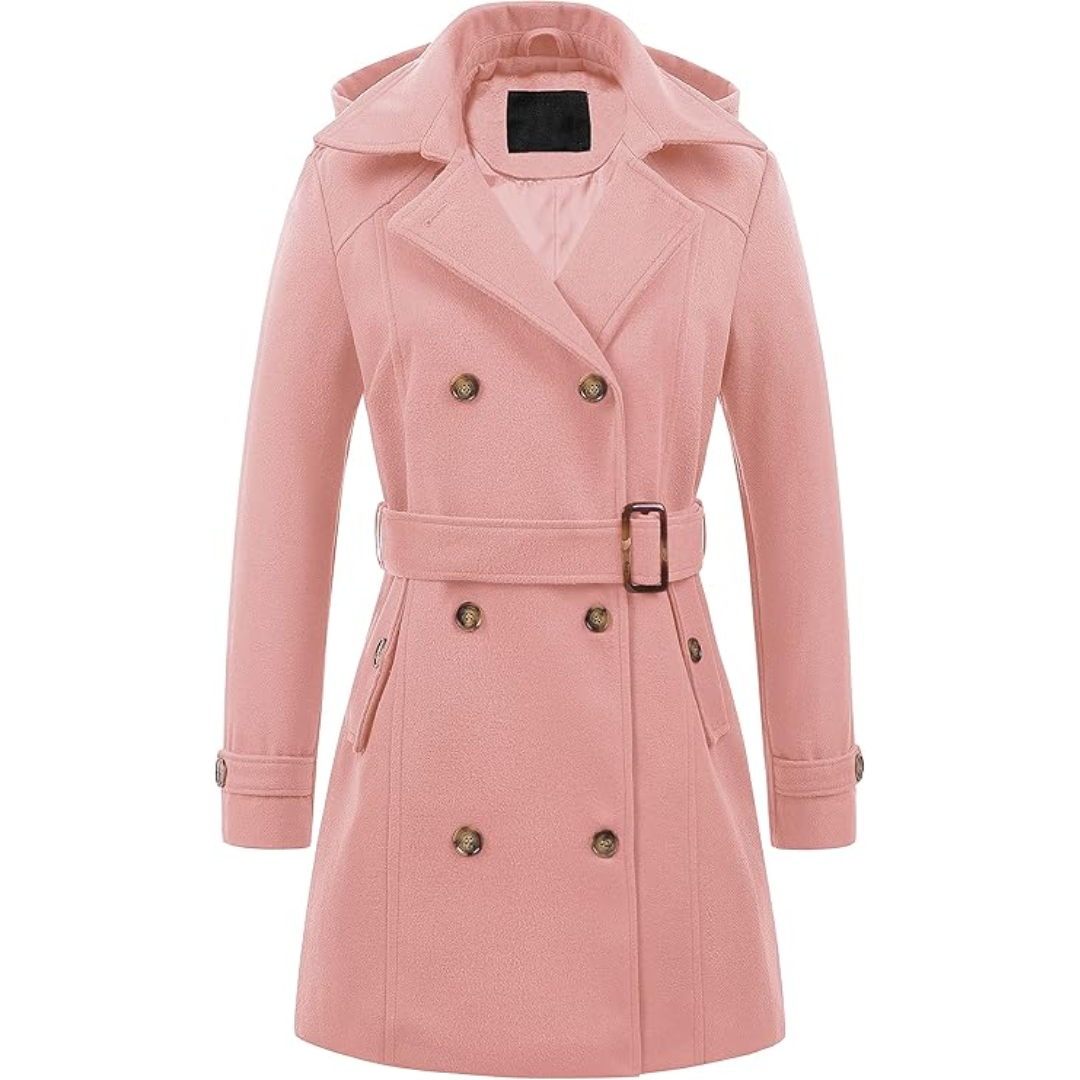 Mune | Quilted Winter Trench Coat with Hood