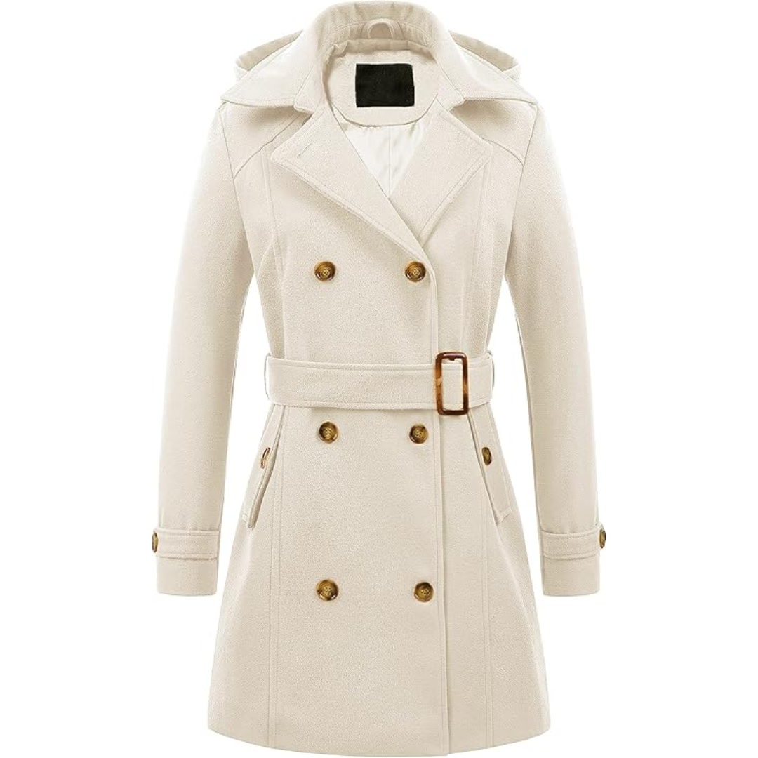 Mune | Quilted Winter Trench Coat with Hood