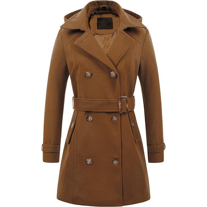 Mune | Quilted Winter Trench Coat with Hood