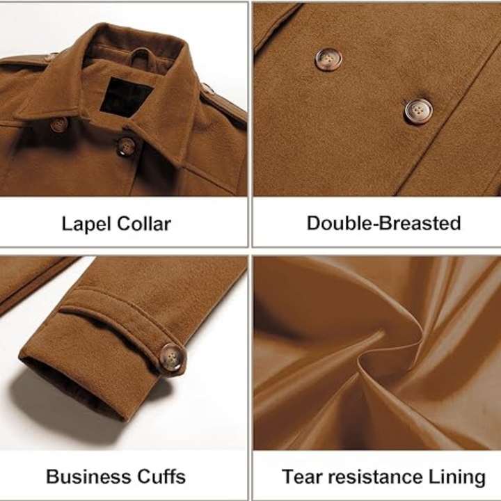 Mune | Quilted Winter Trench Coat with Hood