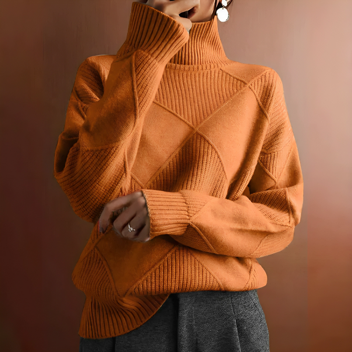 Mune | Soft and Casual Knitted Sweater with High Neck